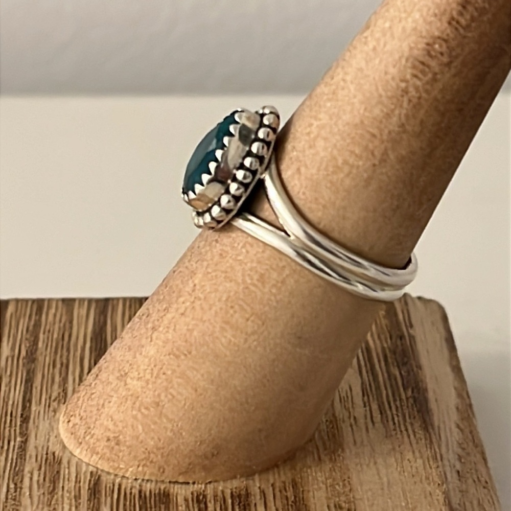 925 Solid Sterling Silver Pear Shaped Emerald Gem… - image 3